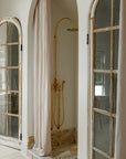 Unlacquered Brass Thermostatic Shower