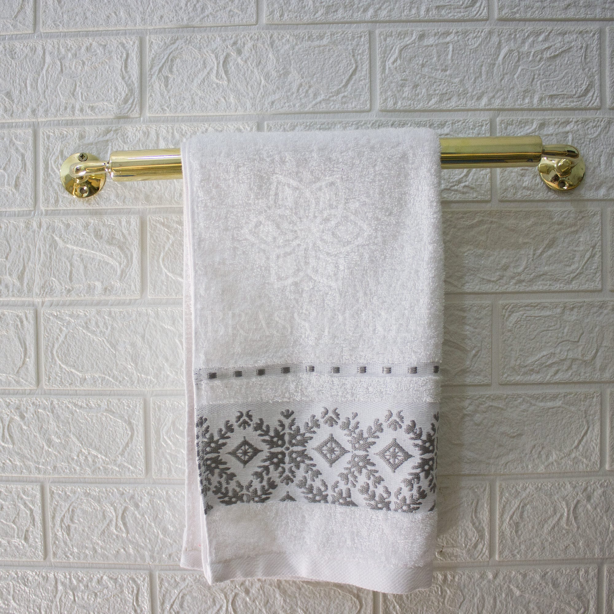 Unlacquered Brass Towel Hanger Bathroom - Brasspure