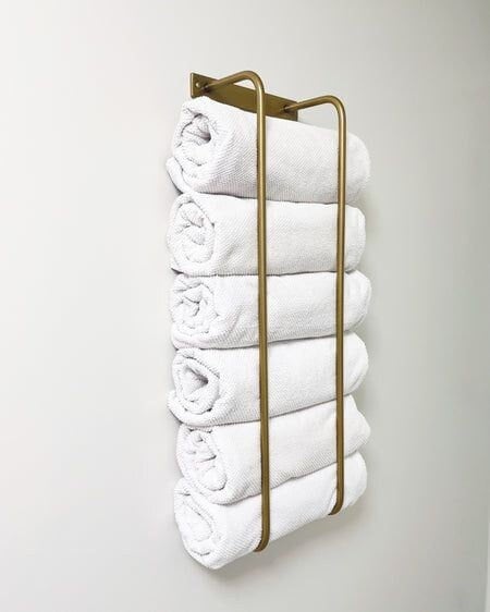 Unlacquered Brass Towel Rack - Brasspure