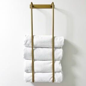 Unlacquered Brass Towel Rack - Brasspure