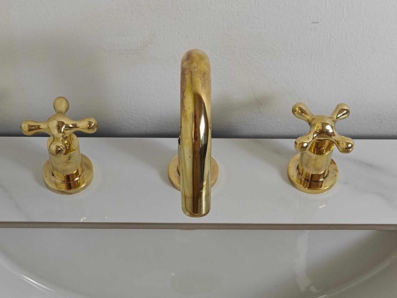 Unlacquered Brass Vanity Faucet - Brasspure