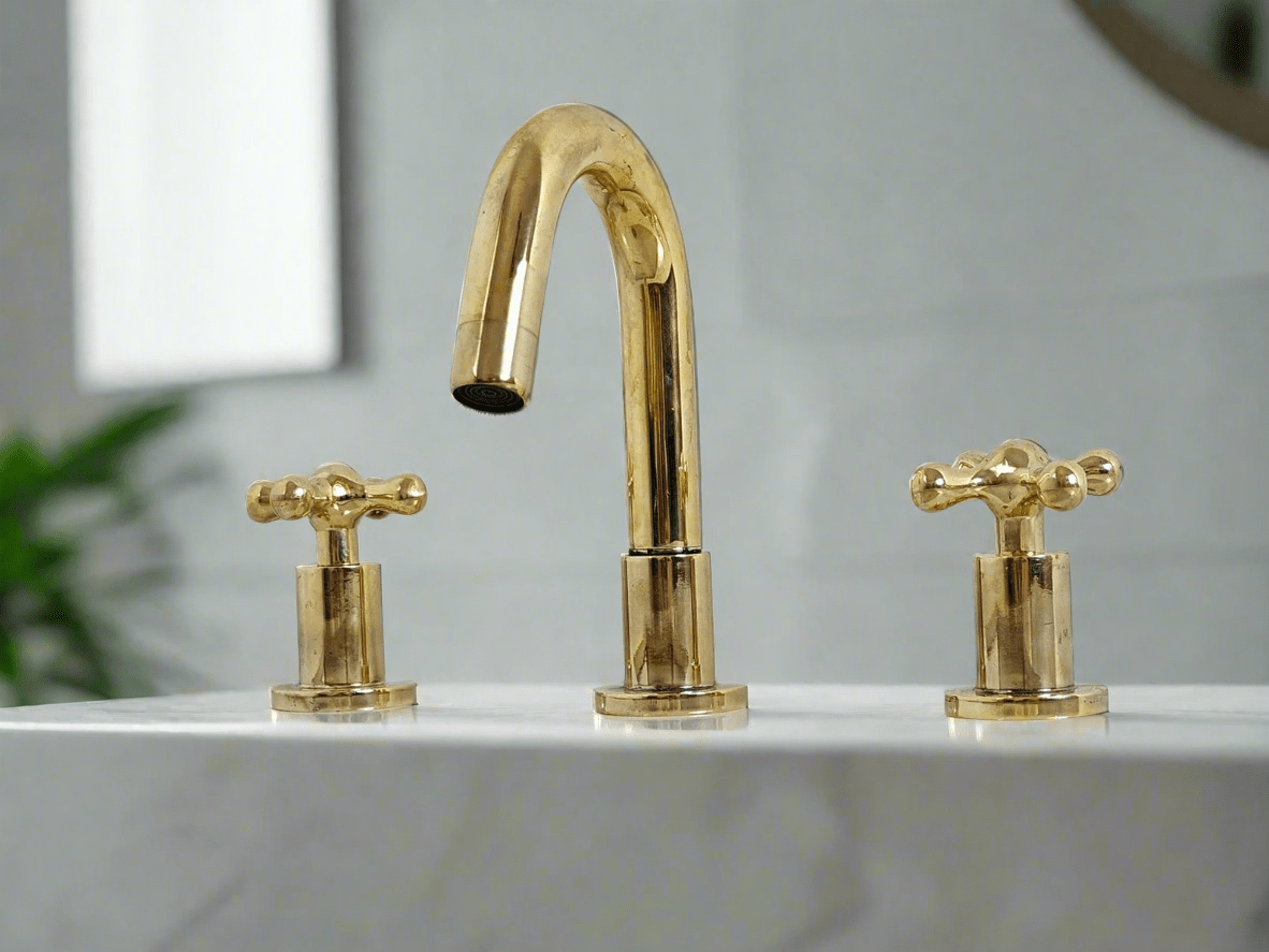 Unlacquered Brass Vanity Faucet - Brasspure
