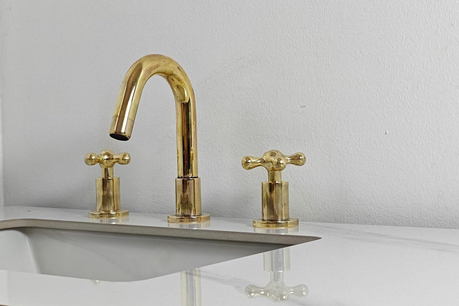 Unlacquered Brass Vanity Faucet - Brasspure