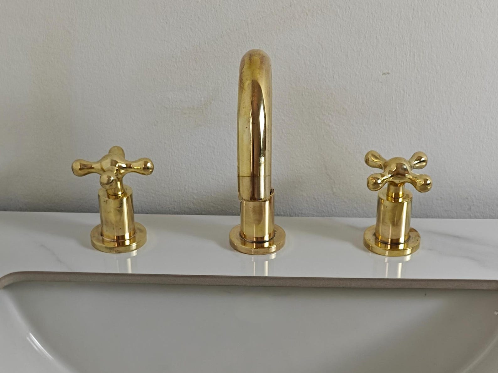 Unlacquered Brass Vanity Faucet - Brasspure