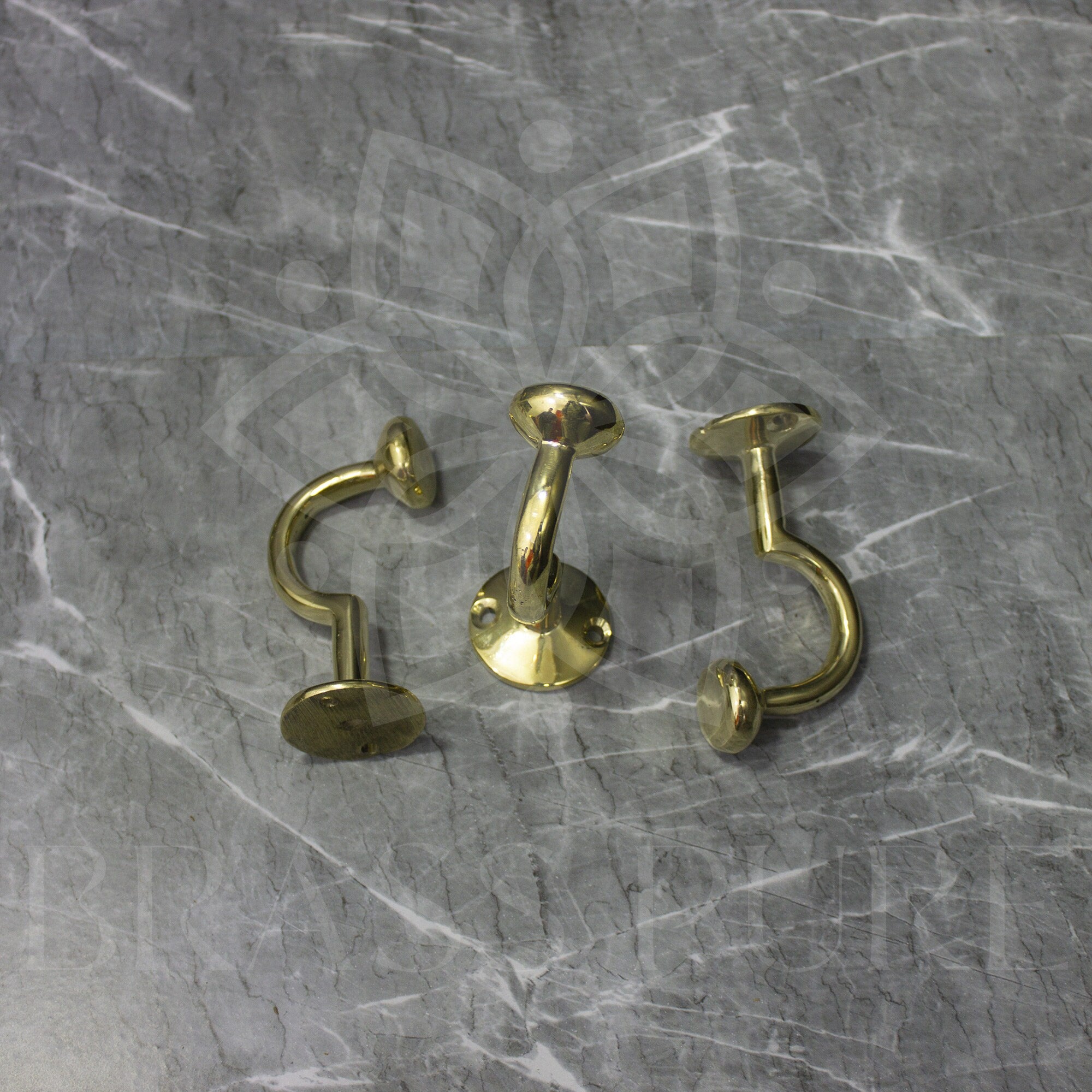 Unlacquered Brass Wall Hooks Crescent - Brasspure