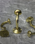 Unlacquered Brass Wall Hooks Crescent - Brasspure