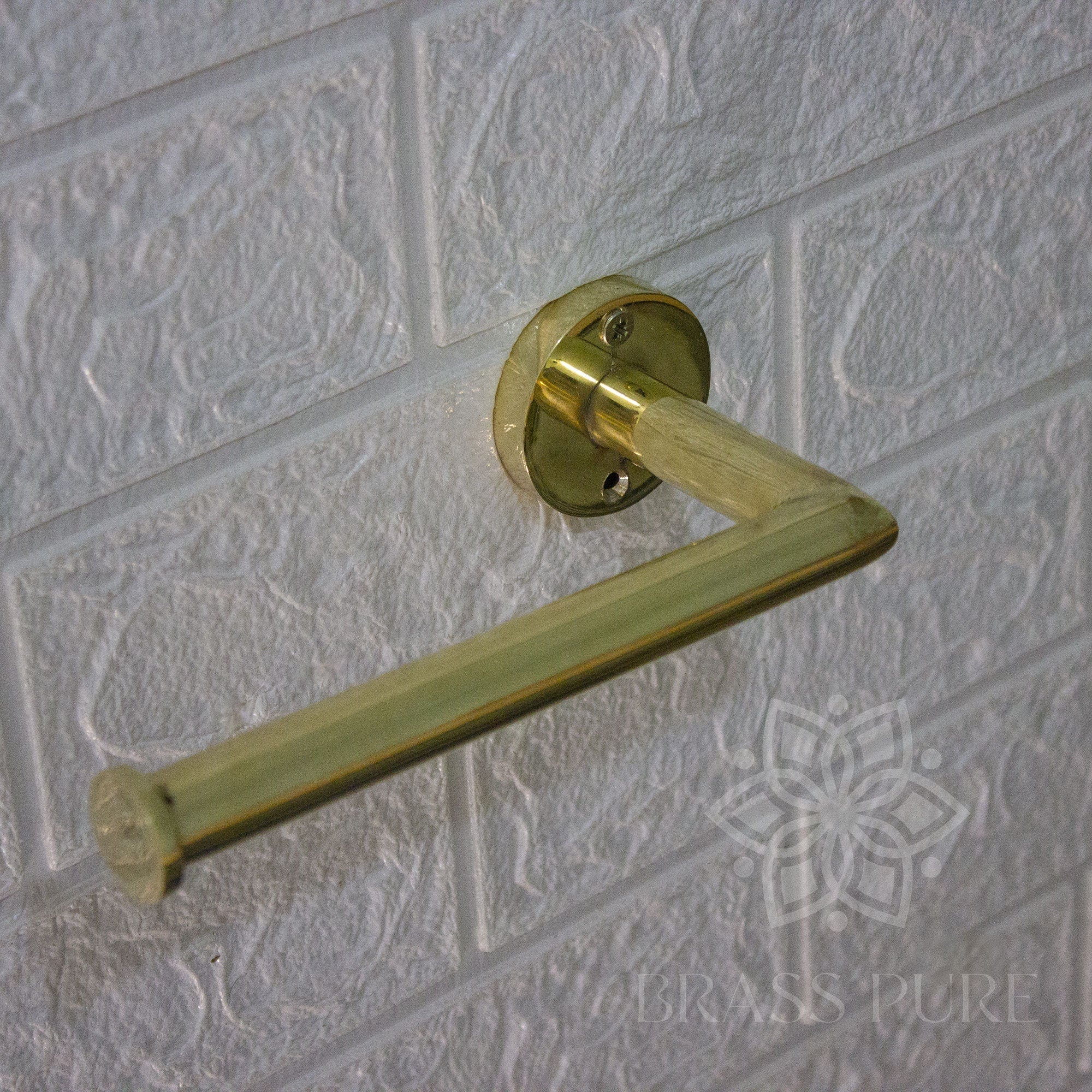 Unlacquered Brass Wall Mount Toilet Paper Holder - Brasspure