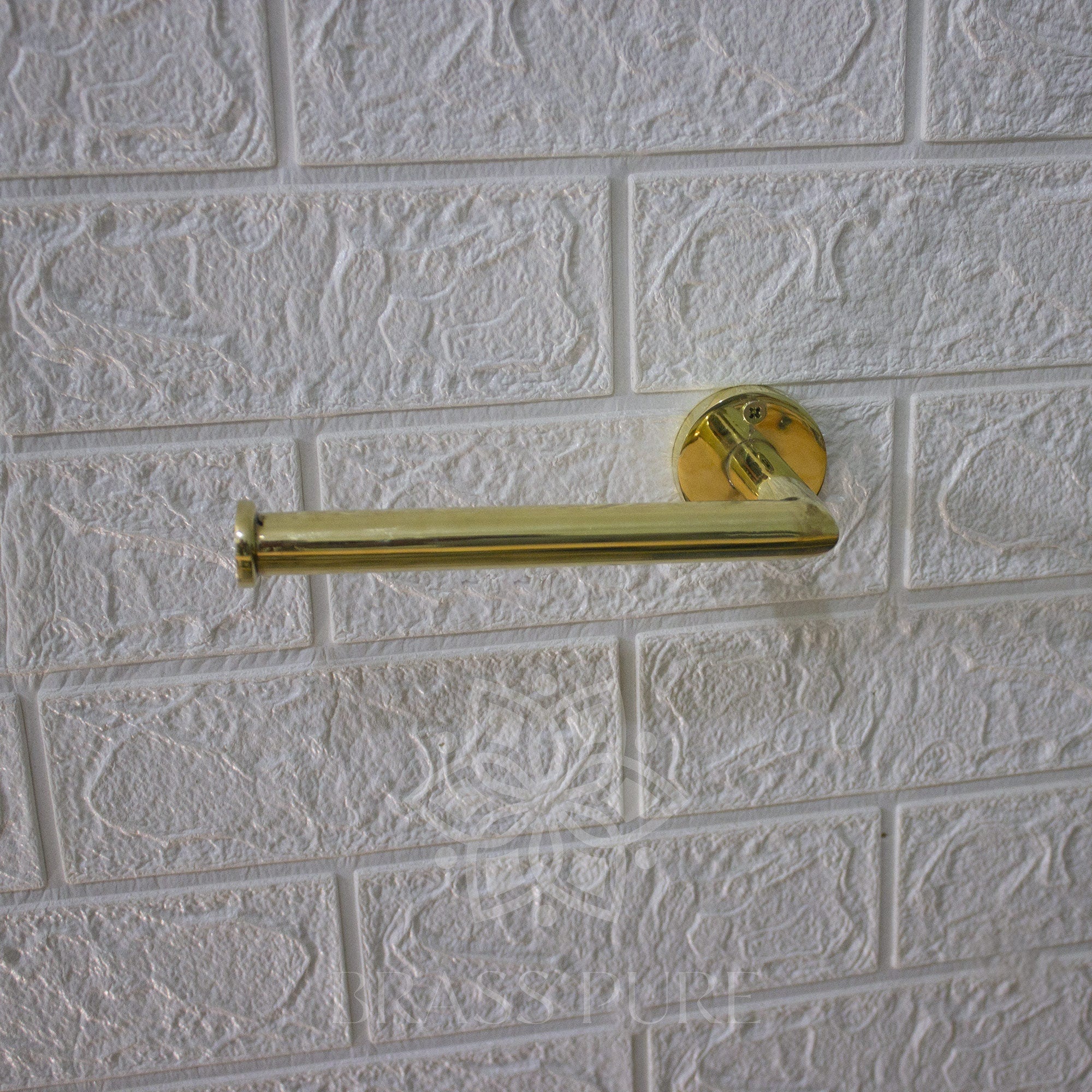 Unlacquered Brass Wall Mount Toilet Paper Holder - Brasspure