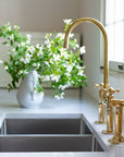 Unlacquered Natural Brass Kitchen Faucet - Brasspure
