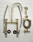 Unlacquered Natural Brass Kitchen Faucet - Brasspure