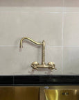 Vintage Wall Mounted Kitchen Faucet - Brasspure
