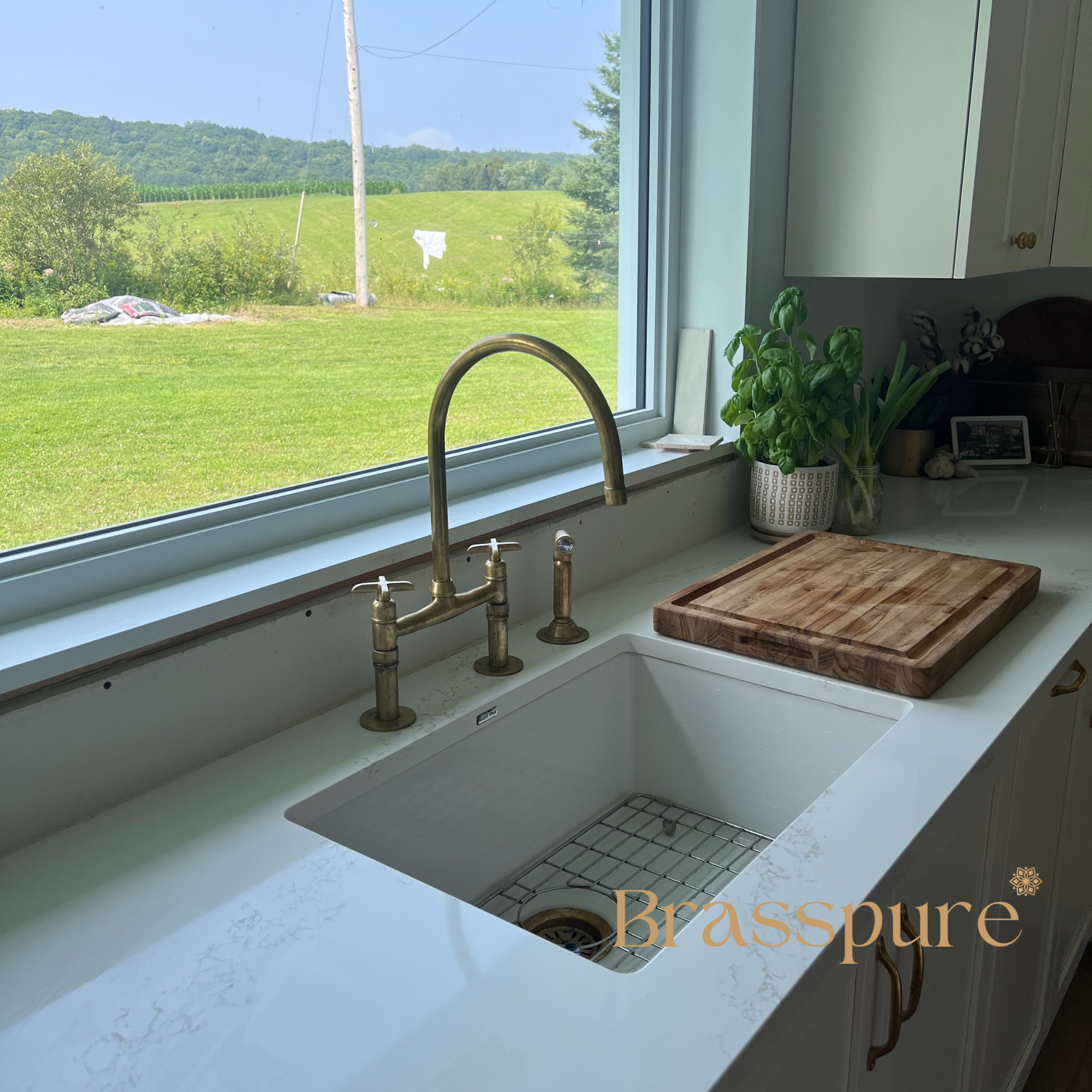 Aged Brass Kitchen Faucet​, Unlacquered Brass Sink Faucet, Antique