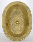 Etched Brass Bathroom Sink