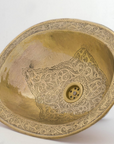 Etched Brass Bathroom Sink