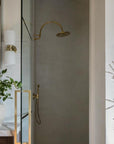 Unlacquered Brass Shower System