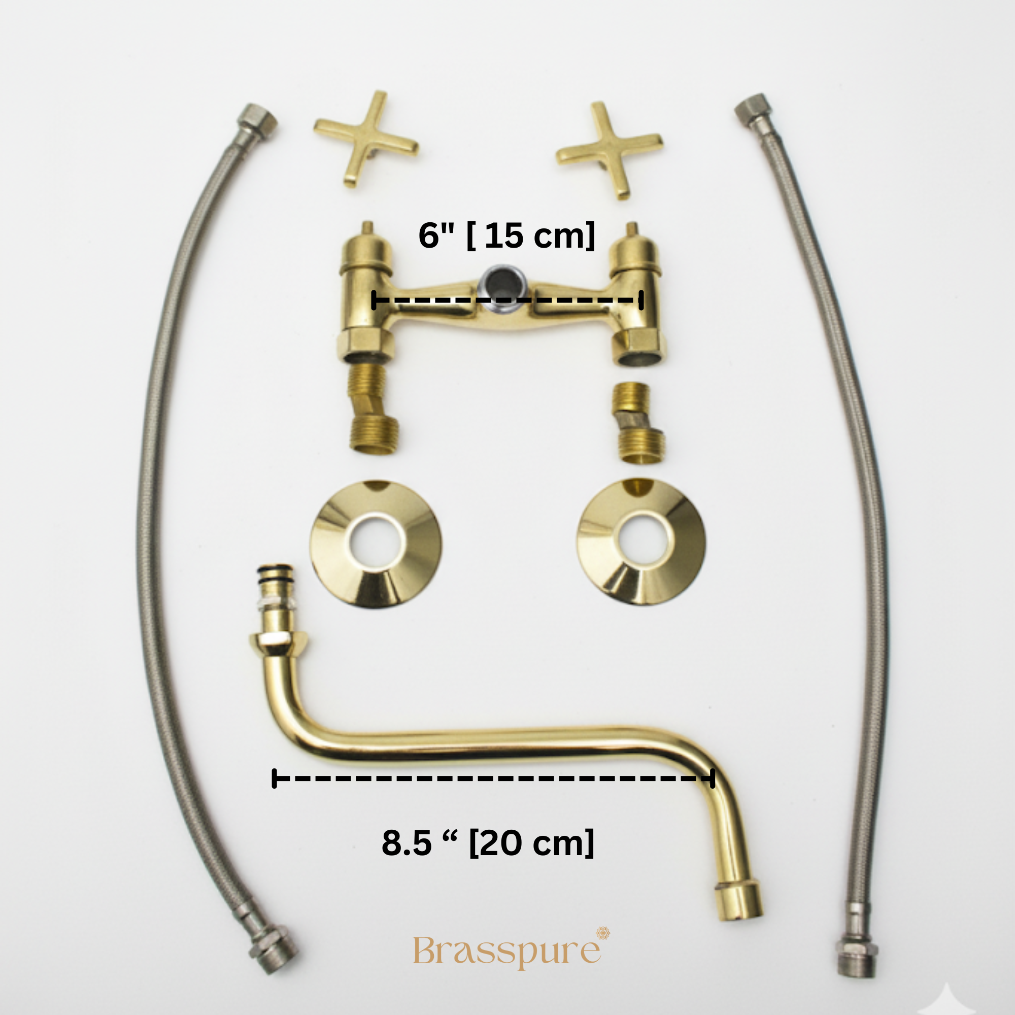 unlacquered brass wall mounted faucet 