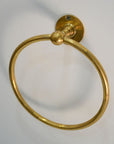 Brass Bathroom Ring Towel Rack - Brasspure