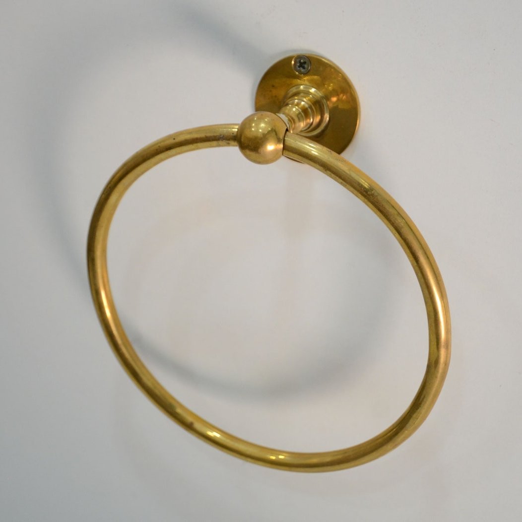 antique brass towel ring