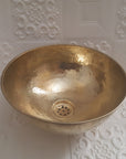 Unlacquered Brass Round Vessel Sink