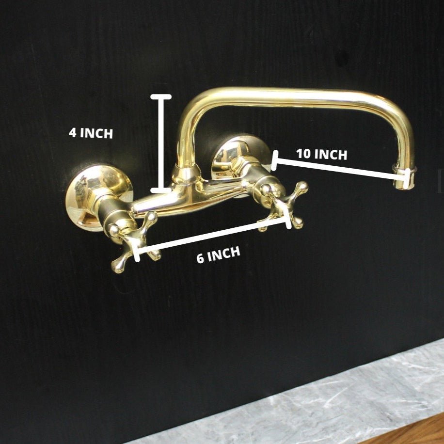 Curved Wall Mount Faucet - Brasspure