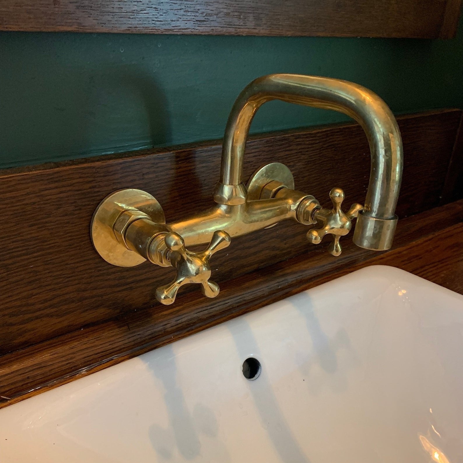 Curved Wall Mount Faucet - Brasspure