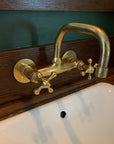 Curved Wall Mount Faucet - Brasspure