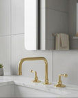 Unlacquered brass deck mounted faucet | Brasspure