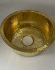 Hammered Brass Round Sink - Brasspure