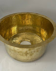 Hammered Brass Round Sink - Brasspure