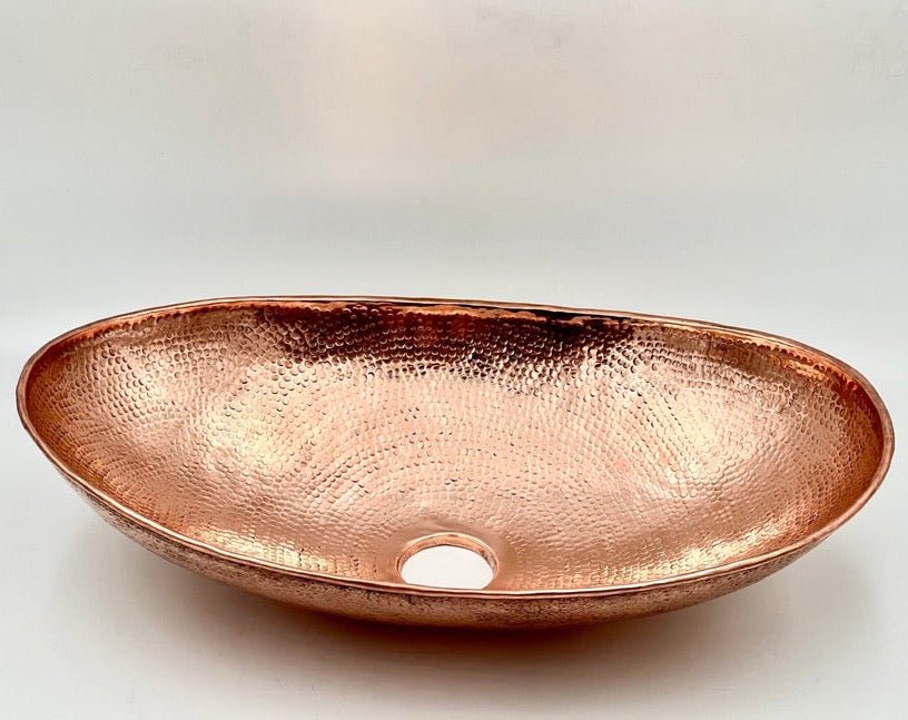 Hammered Copper Sink Bowl - Brasspure