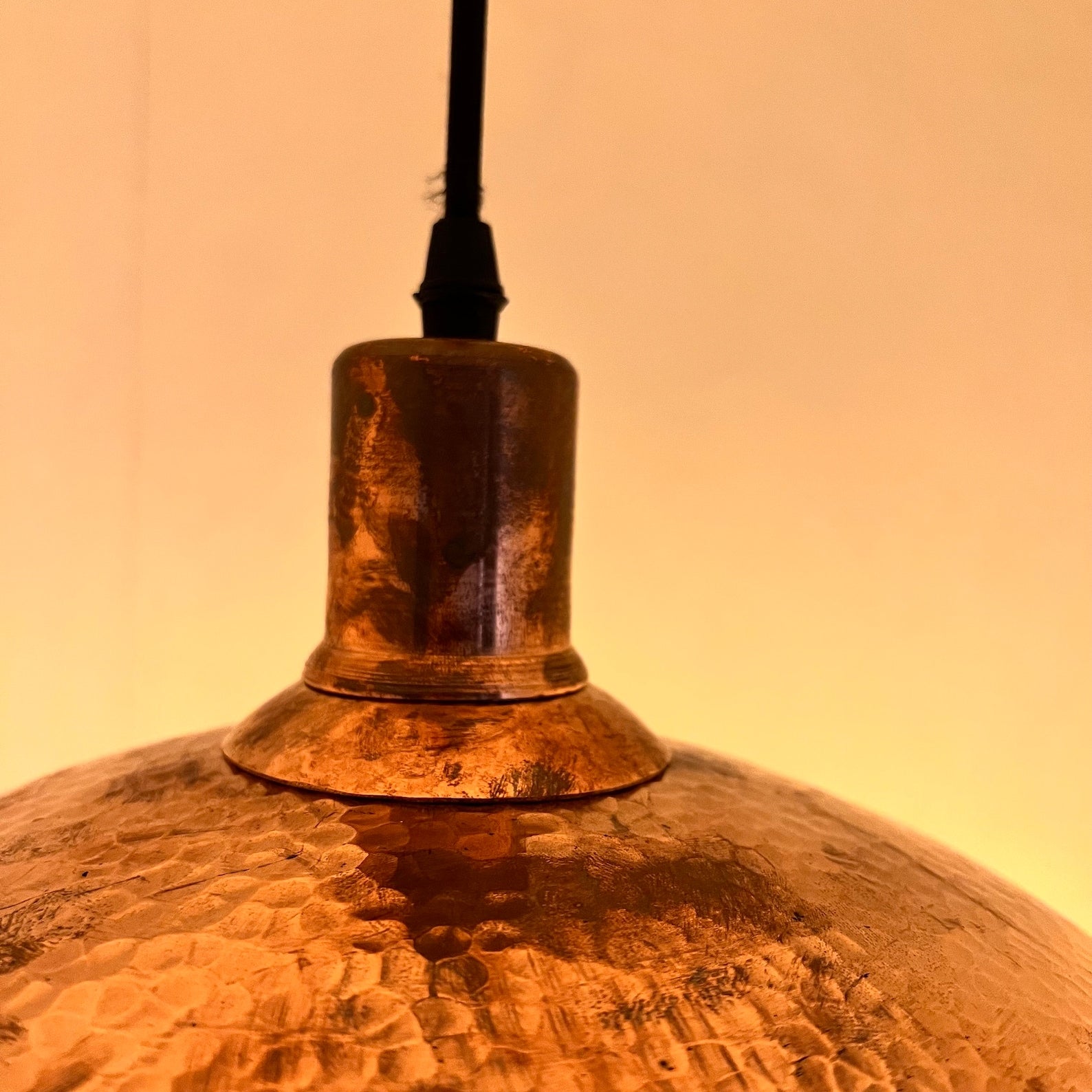 Hammered Solid Copper Pendant Light - Brasspure