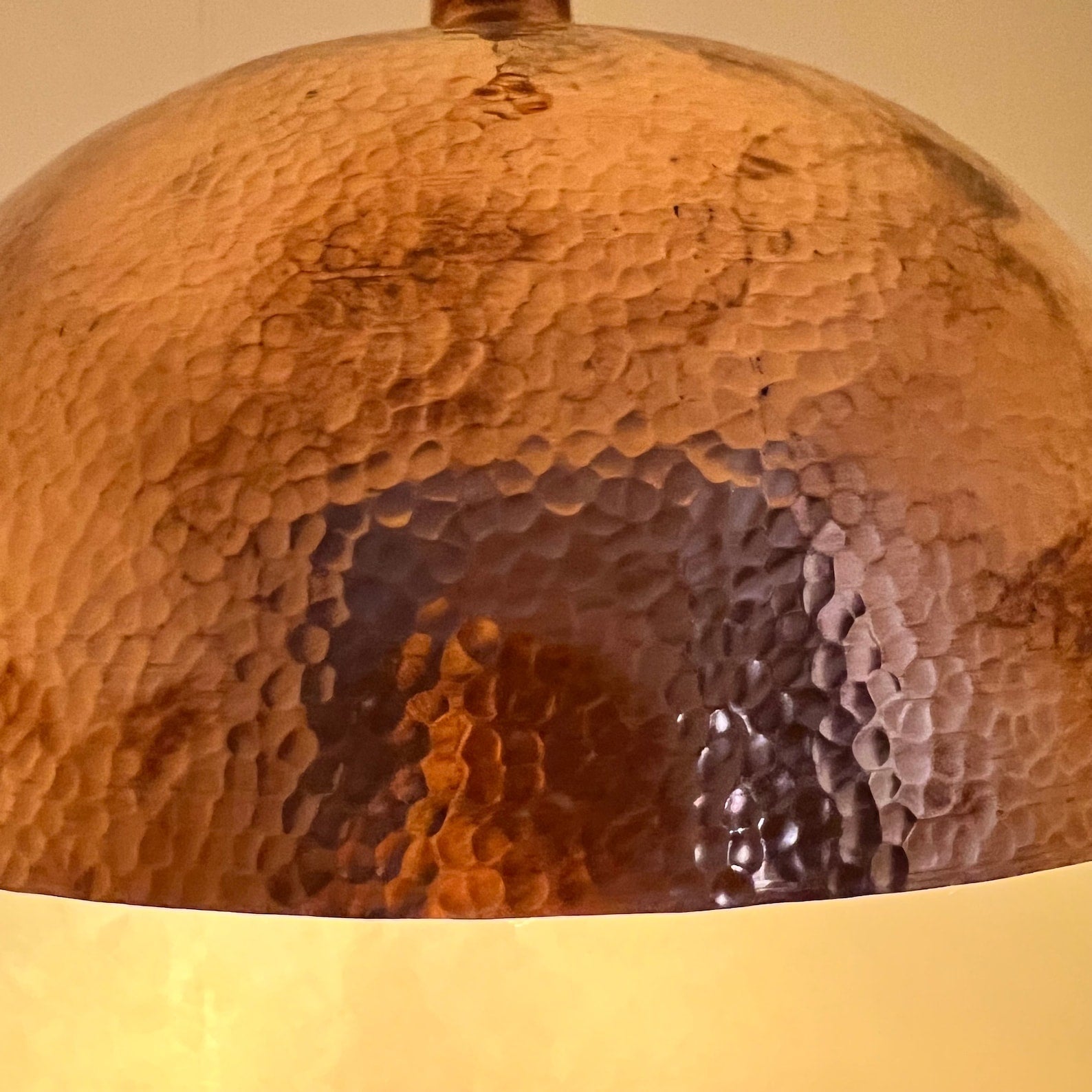 Hammered Solid Copper Pendant Light - Brasspure