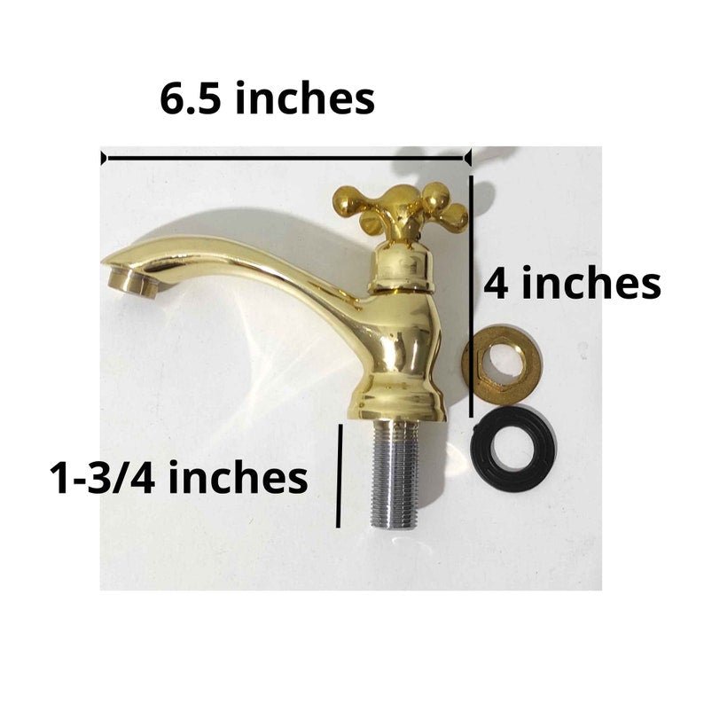 Handmade Single Hole Bathroom Faucet - Brasspure