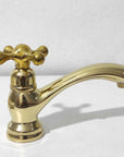 Handmade Single Hole Bathroom Faucet - Brasspure