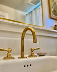 Unlacquered Brass Deck Mounted Faucet