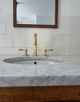 Unlacquered Brass Deck Mounted Faucet