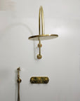 Unlacquered Brass Shower System