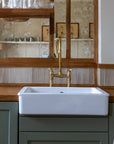 6" Unlacquered Brass Kitchen Faucet