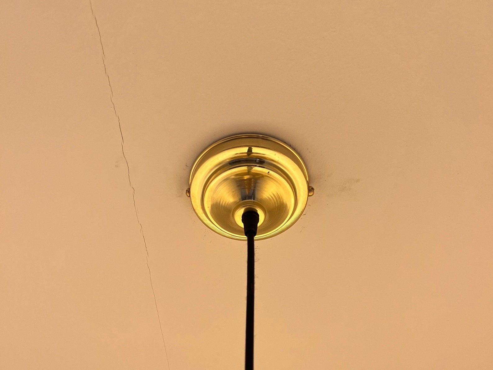 Unlacquered Brass Ceiling Pendant Light