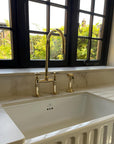 6" Unlacquered Brass Kitchen Faucet