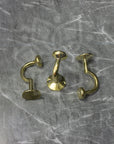 Unlacquered Brass Wall Hooks Crescent