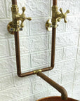 Antique Copper Wall Mount Faucet Sink