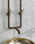 Antique Copper Wall Mount Faucet Sink