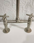 Solid Brass Bridge Faucet Nickel Matte Finish