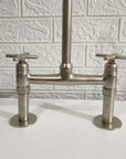 Solid Brass Bridge Faucet Nickel Matte Finish