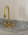 Unlacquered Brass Gooseneck Faucet