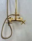 Unlacquered Brass Rain Shower