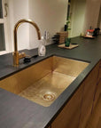 solid brass kitchen sink with faucet