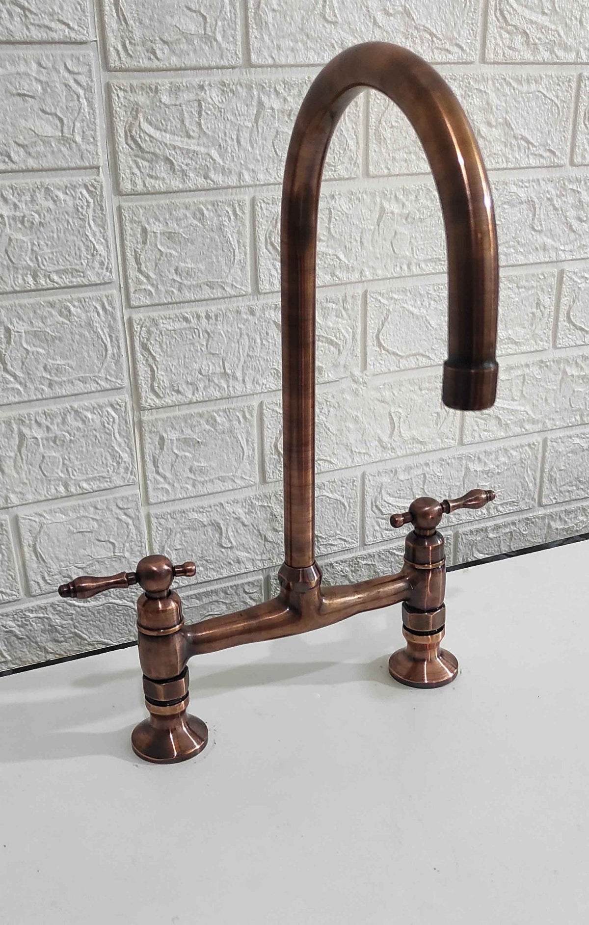 Moroccan Copper Bridge Faucet Kitchen Faucets – Brasspure