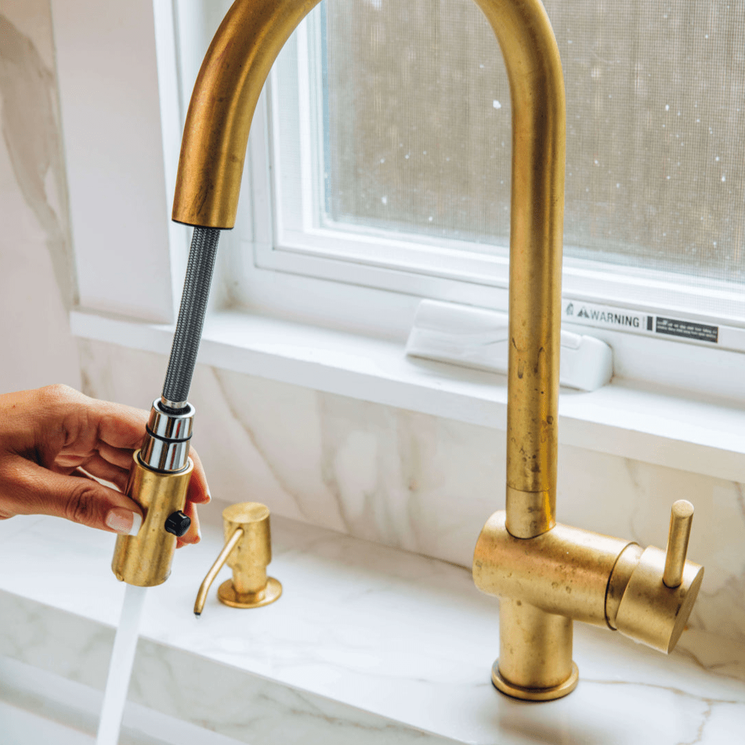 Pull Down Kitchen Faucet - Brasspure